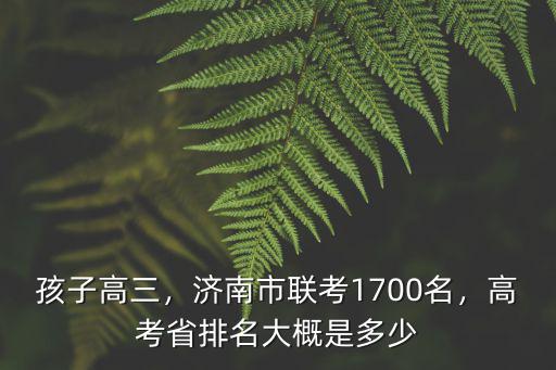淄博市高考5000名全省拍多少,濟南市聯考1700名