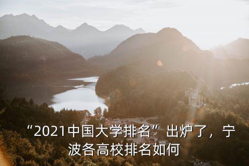 寧波大學中國大學排名多少,2021中國大學排名出爐了