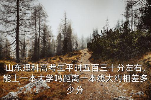 山東理科高考生平時(shí)五百三十分左右，能上一本大學(xué)嗎距離一本線大約相差多少分