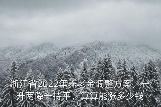 浙江省今年退休養(yǎng)老金漲多少,今年的浙江省養(yǎng)老金調(diào)整方案
