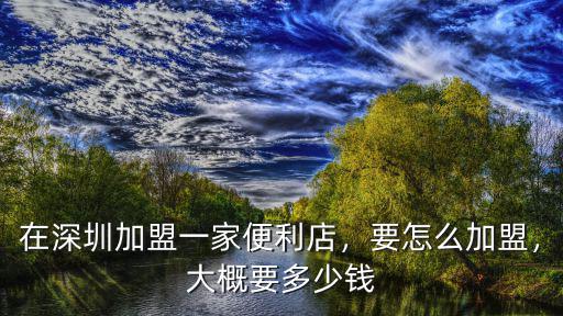在深圳加盟一家便利店，要怎么加盟，大概要多少錢