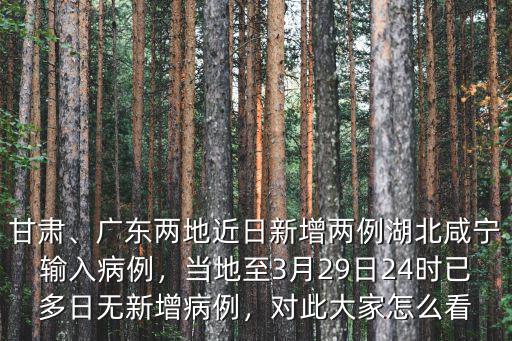 甘肅、廣東兩地近日新增兩例湖北咸寧輸入病例，當(dāng)?shù)刂?月29日24時(shí)已多日無(wú)新增病例，對(duì)此大家怎么看