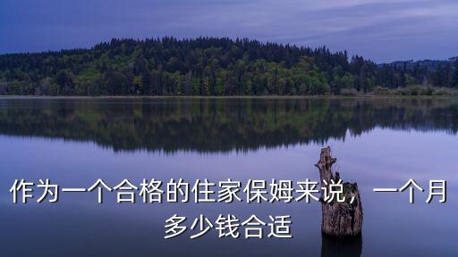 東莞做保姆多少錢一個月,作為一個合格的住家保姆來說