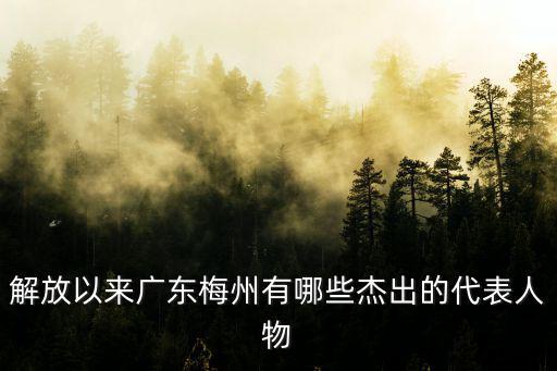 解放以來廣東梅州有哪些杰出的代表人物