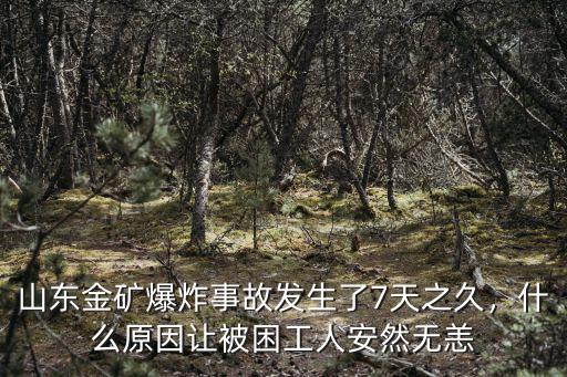 山東金礦爆炸事故發(fā)生了7天之久，什么原因讓被困工人安然無恙
