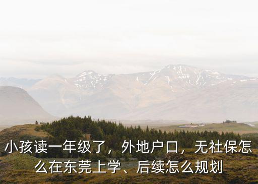 小孩讀一年級了，外地戶口，無社保怎么在東莞上學、后續怎么規劃