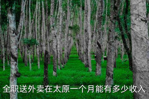 全職送外賣在太原一個(gè)月能有多少收入