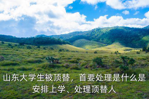 山東大學(xué)生被頂替，首要處理是什么是安排上學(xué)、處理頂替人