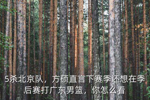 5殺北京隊，方碩直言下賽季還想在季后賽打廣東男籃，你怎么看