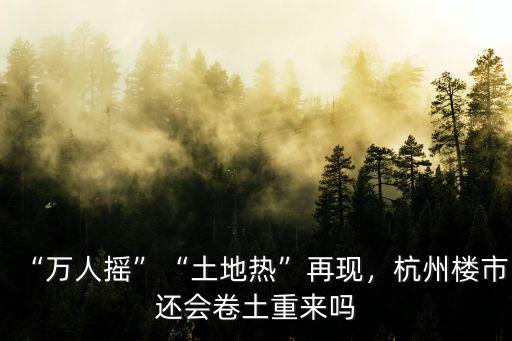 “萬人搖”“土地熱”再現，杭州樓市還會卷土重來嗎