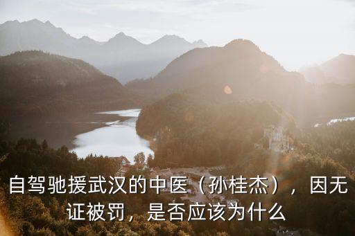 自駕馳援武漢的中醫(yī)（孫桂杰），因無證被罰，是否應該為什么