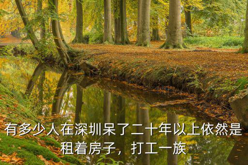 有多少人在深圳呆了二十年以上依然是租著房子，打工一族