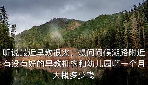 聽說最近早教很火，想問問候潮路附近有沒有好的早教機構和幼兒園啊一個月大概多少錢