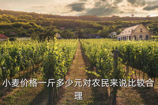 小麥價格一斤多少元對農民來說比較合理