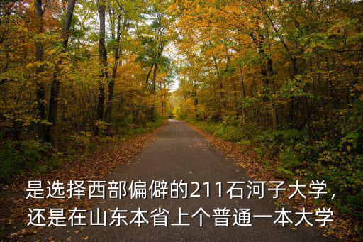 是選擇西部偏僻的211石河子大學(xué)，還是在山東本省上個(gè)普通一本大學(xué)