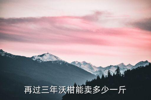 杭州沃柑多少錢一斤,再過三年沃柑能賣多少一斤
