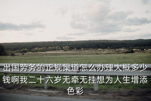 東營出國勞務多少錢,想出國勞務需要交多少錢
