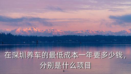 在深圳用車要多少錢,在深圳養一輛車