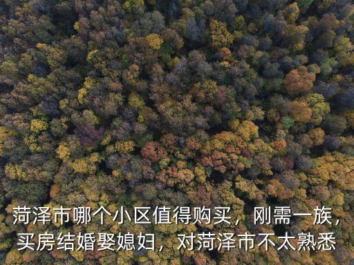 菏澤市市區一共有多少小區,對菏澤市不太熟悉