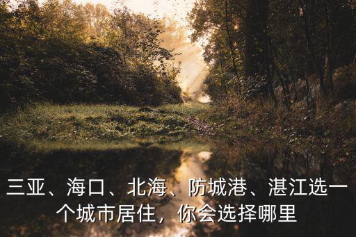 三亞、?？凇⒈焙?、防城港、湛江選一個(gè)城市居住，你會選擇哪里