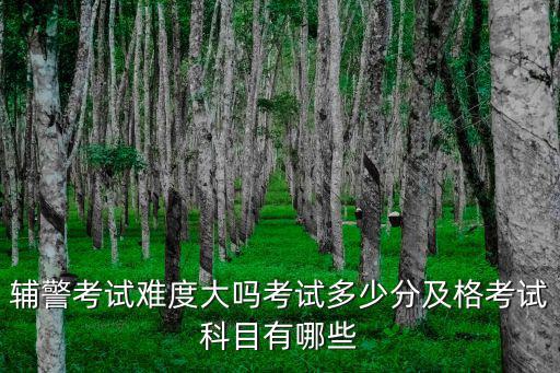 輔警考試難度大嗎考試多少分及格考試科目有哪些