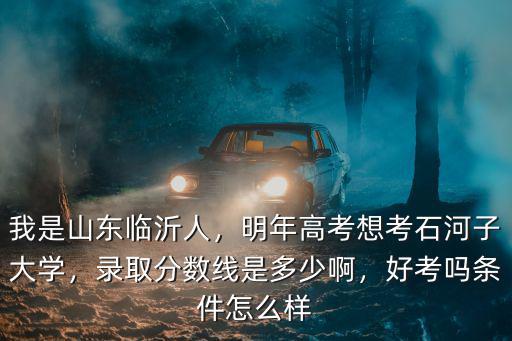 我是山東臨沂人，明年高考想考石河子大學(xué)，錄取分?jǐn)?shù)線是多少啊，好考嗎條件怎么樣