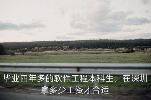 畢業四年多的軟件工程本科生，在深圳拿多少工資才合適