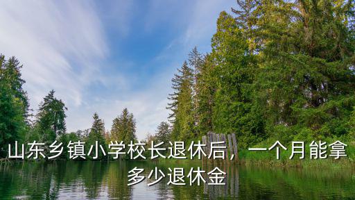 小學校長的工資是多少濟南,山東鄉鎮小學校長退休后