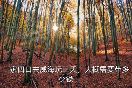 威海玩一天報團多少錢,一家四口去威海玩三天