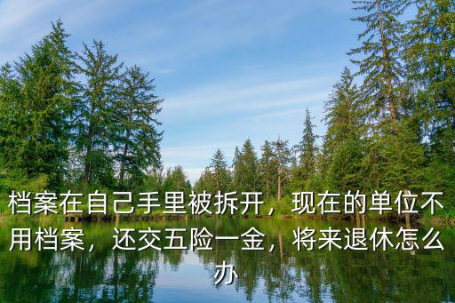 檔案在自己手里被拆開，現在的單位不用檔案，還交五險一金，將來退休怎么辦