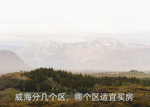 威海分幾個區，哪個區適宜買房
