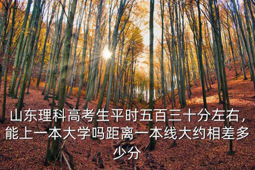 山東理科高考生平時(shí)五百三十分左右，能上一本大學(xué)嗎距離一本線大約相差多少分