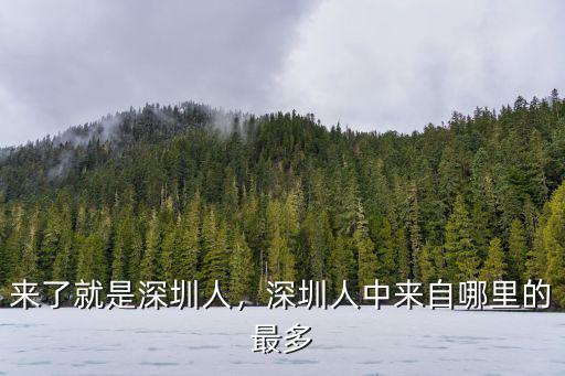 深圳最多的人口是哪里,哪個(gè)省份的人在深圳最多