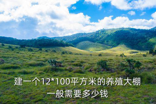 建一個12*100平方米的養殖大棚一般需要多少錢
