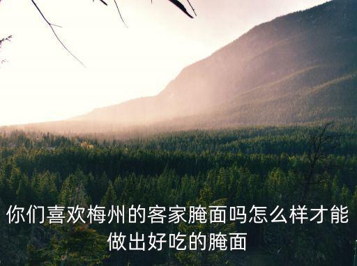 梅州青古腌面怎么樣,怎么樣才能做出好吃的腌面