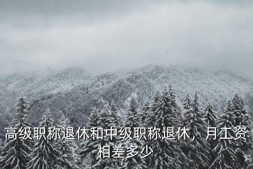 山東中級職稱退休系數是多少,高級職稱退休和中級職稱退休
