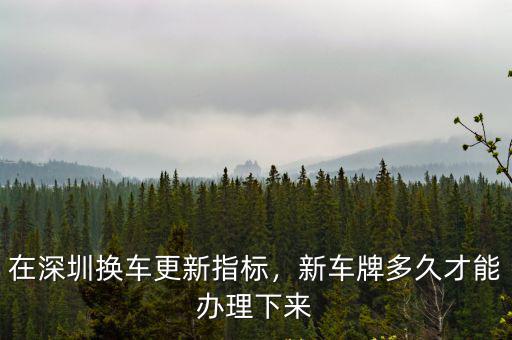 在深圳換車更新指標，新車牌多久才能辦理下來