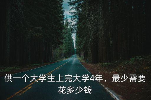 供一個(gè)大學(xué)生上完大學(xué)4年，最少需要花多少錢