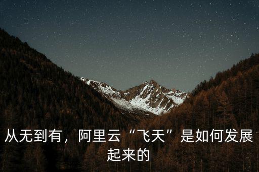 從無(wú)到有，阿里云“飛天”是如何發(fā)展起來(lái)的