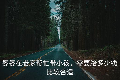 婆婆在老家?guī)兔『ⅲ枰o多少錢比較合適