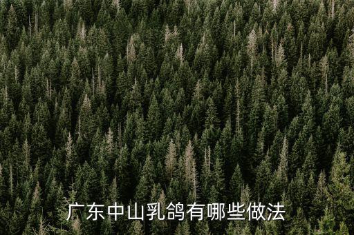 廣東中山乳鴿有哪些做法