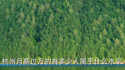 杭州月薪過萬的有多少人屬于什么水平