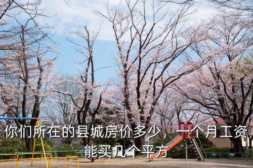 你們所在的縣城房價(jià)多少，一個月工資能買幾個平方