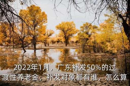 2022年1月，廣東補發(fā)50%的過渡性養(yǎng)老金，補發(fā)對象都有誰，怎么算