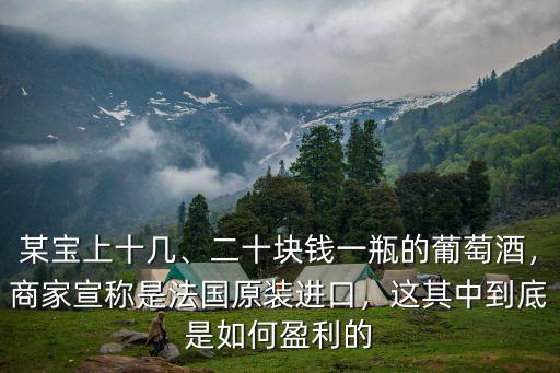 山東裕源法國原瓶進口葡萄酒多少錢,二十塊錢一瓶的葡萄酒