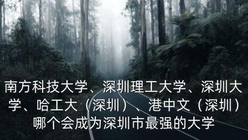 深圳的大學(xué)數(shù)量有多少,深圳有幾所大學(xué)