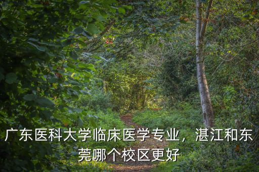 廣東醫科大學臨床醫學專業，湛江和東莞哪個校區更好