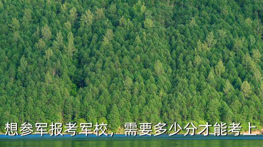 想?yún)④妶?bào)考軍校，需要多少分才能考上