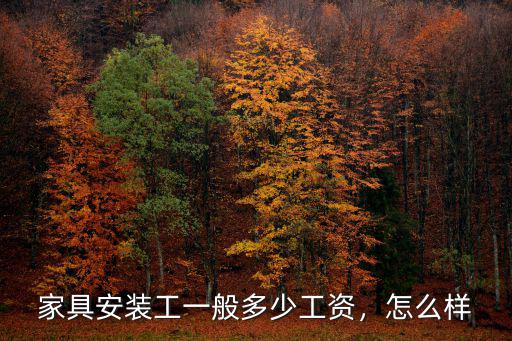 家具安裝工一般多少工資，怎么樣