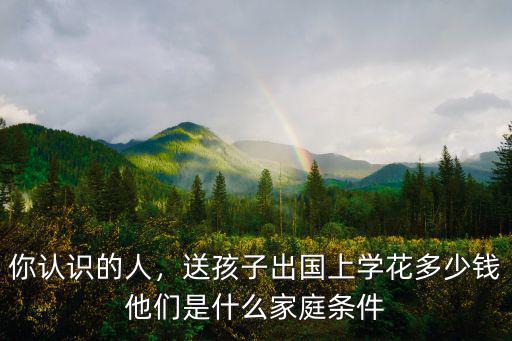 你認識的人，送孩子出國上學(xué)花多少錢他們是什么家庭條件